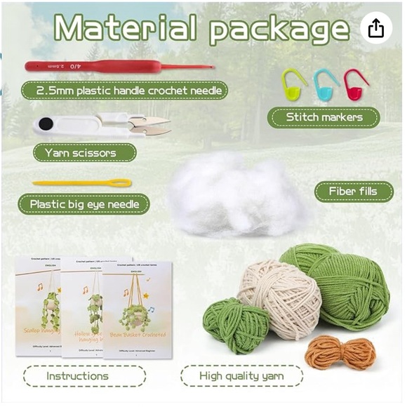 NWT 3 pc Knitted Plant Pots - Picture 2 of 3